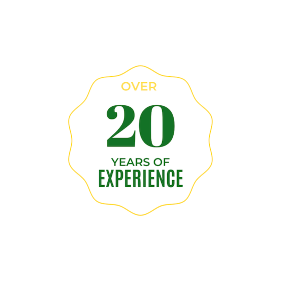 Graphic icon showing “With Over 20 Years Experience” – highlighting STB Electrical’s proven industry expertise in Perth