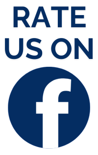 Square transparent badge prompting users to rate STB Electrical in Perth on Facebook.