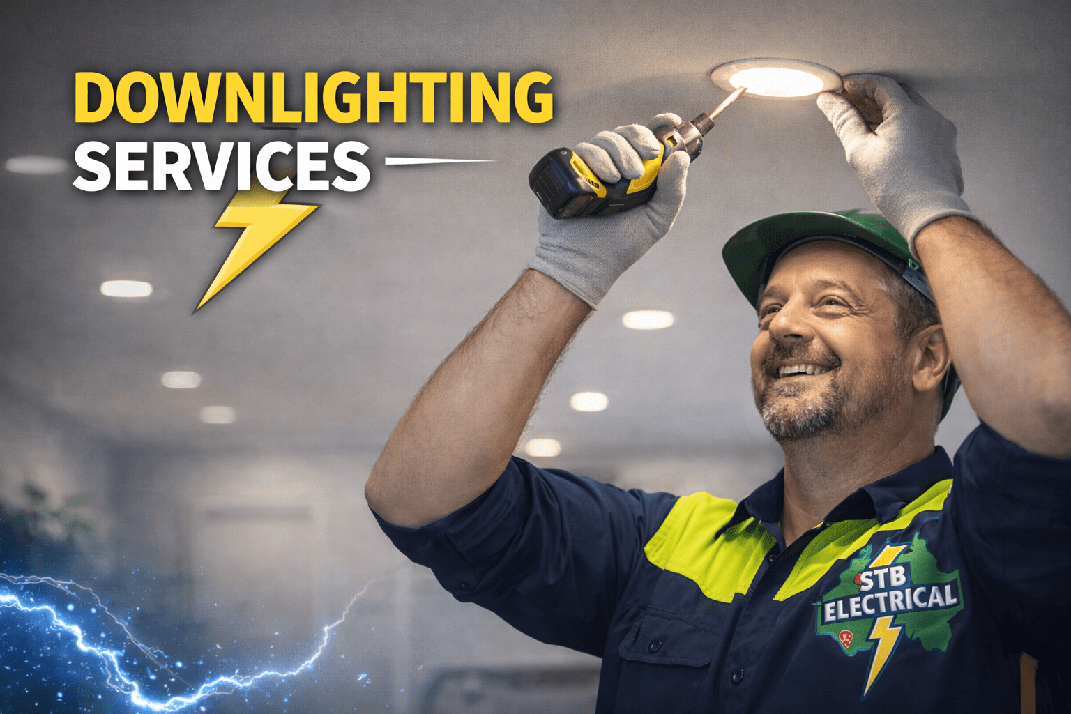 Steve Booth installing downlights in Perth WA