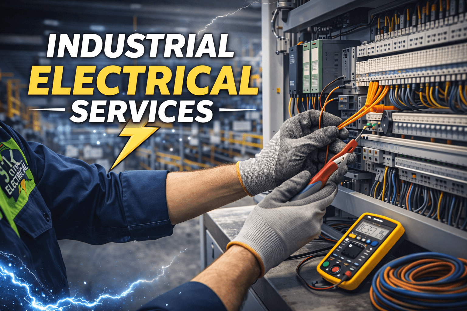 Steve Booth working on industrial electrical systems in Perth