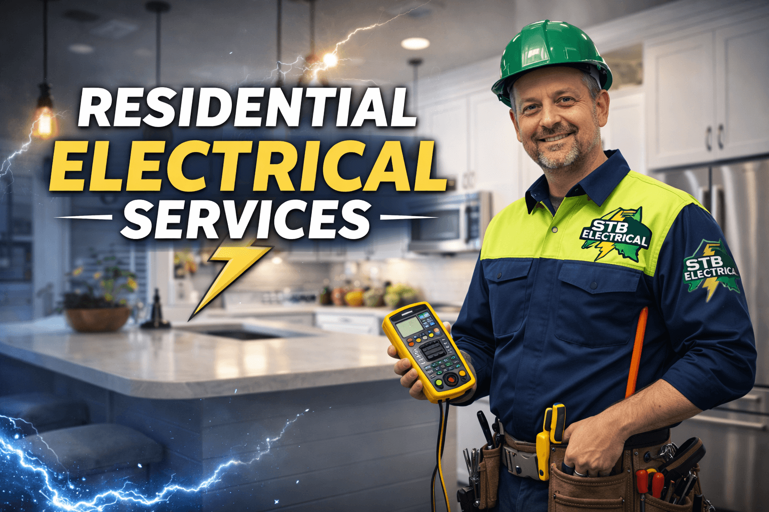 Steve Booth working on residential electrical installation in Perth