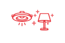 Downlighting and indoor lighting icon