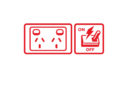 Power points and safety switches icon